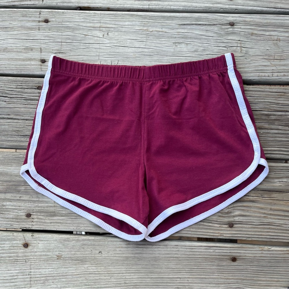 Women's Burgundy Athletic Shorts